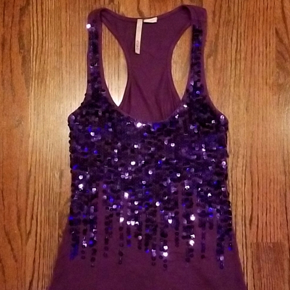 a'gaci Tops - 💜Sequin Shower Tank💜